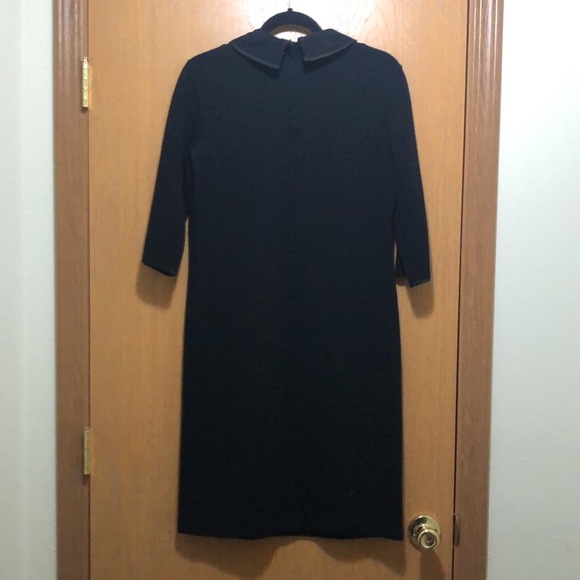 Black Butte Knit Vintage 1960s Jackie O Style Dress - Picture 2 of 6
